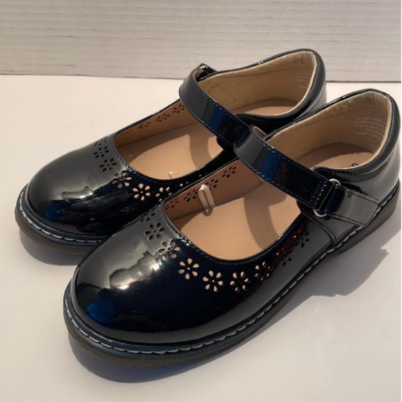 Girls Gymboree Navy/Dark Blue Mary Jane Flats Dress Formal Shoes Size 1 - Picture 1 of 7